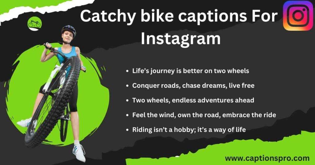 Catchy bike captions For Instagram