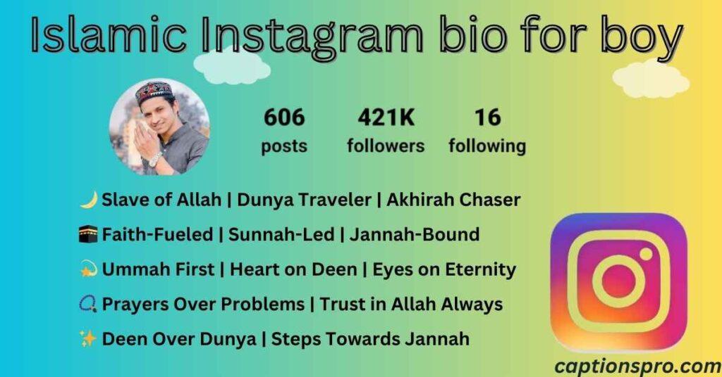 Islamic Instagram bio for boy