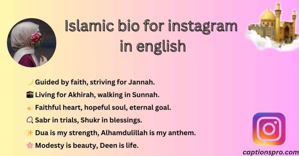 Islamic bio for instagram in english