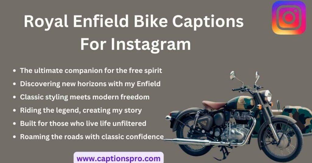 Royal Enfield Bike Captions For Instagram