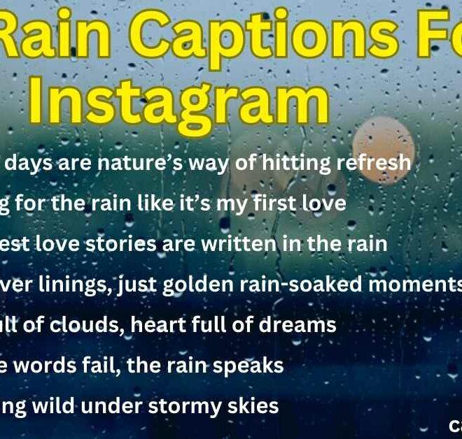 350+ Best Rain Captions For Instagram In 2025 – Captions Pro
