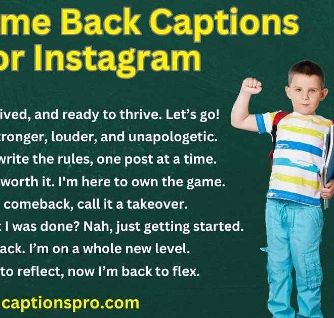 400+ Best Come Back Captions for Instagram 2025 – Captions Pro