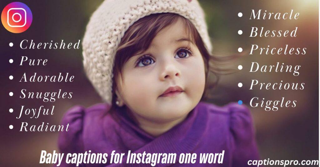 Baby captions for Instagram one word