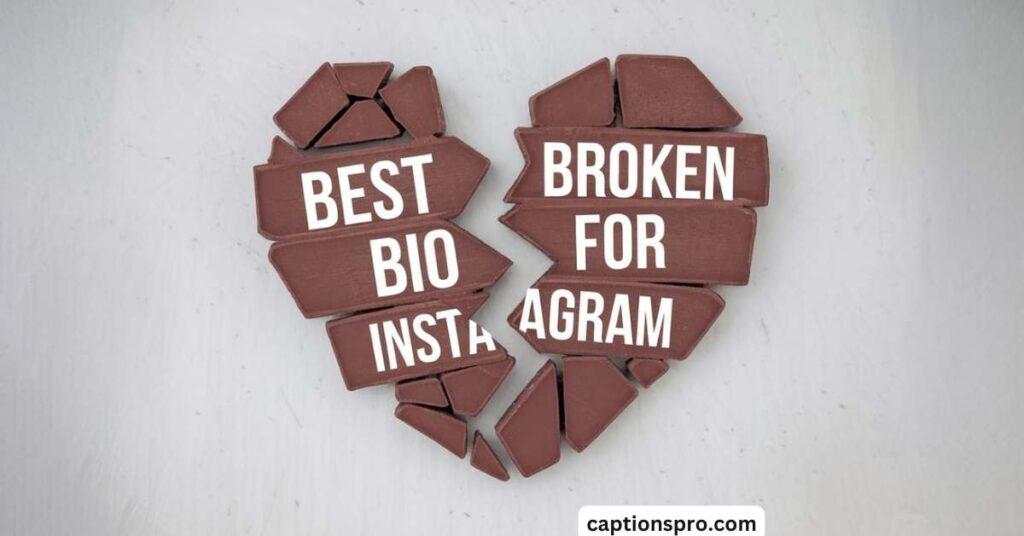 Best broken bio for instagram