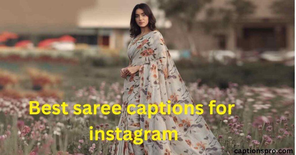 Best saree captions for instagram