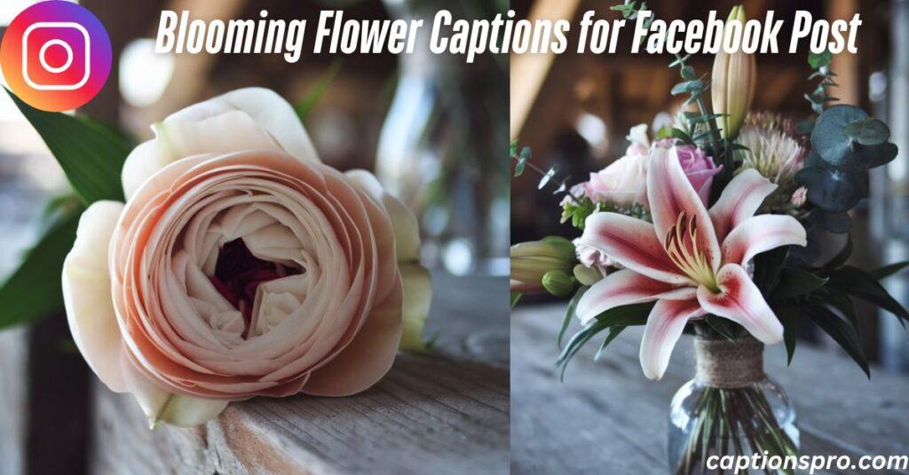 Blooming Flower Captions for Facebook Post