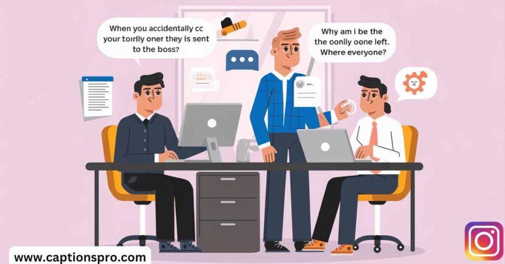 Funny office captions for Instagram