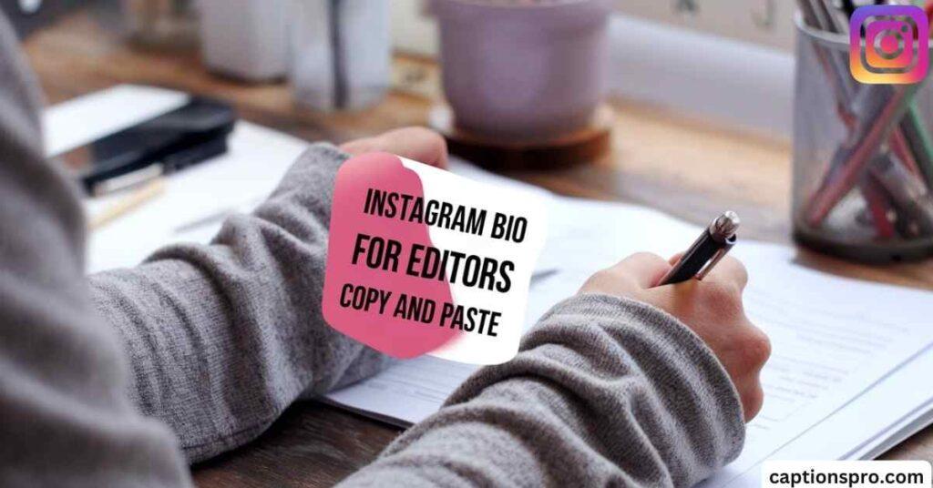 Instagram bio for editors copy and paste