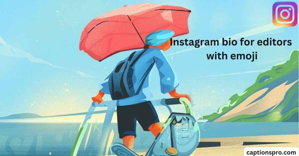 Instagram bio for editors with emoji