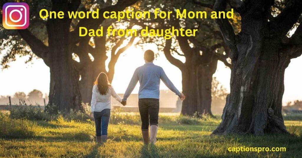 One word caption for Mom and Dad from daughter
