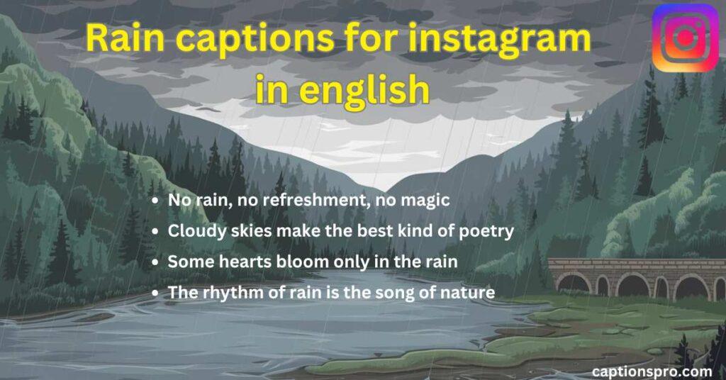 Rain captions for instagram in english