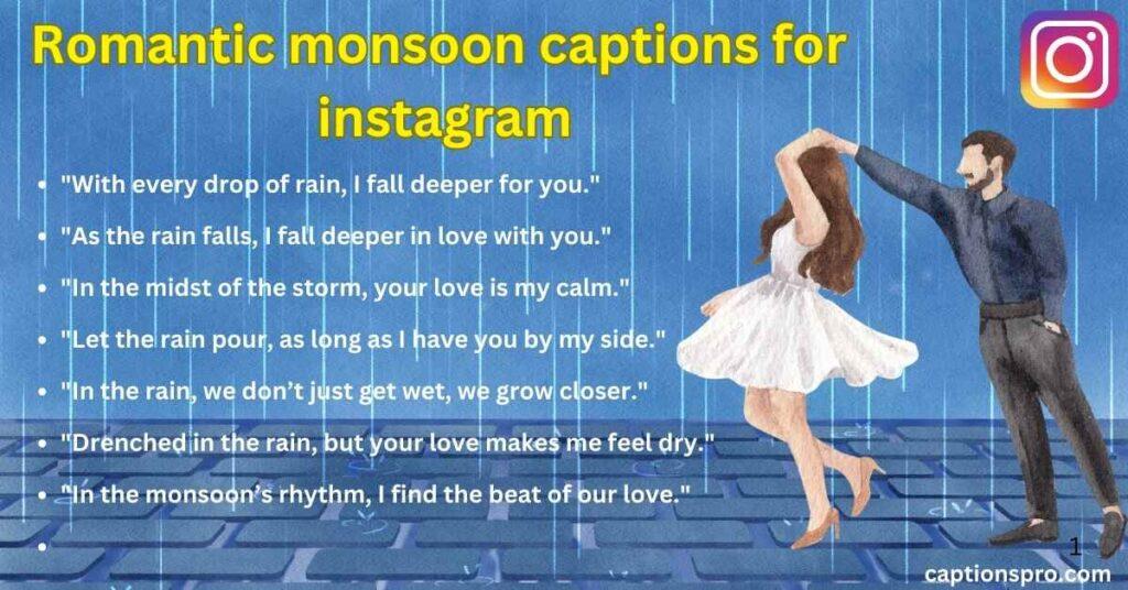 Romantic monsoon captions for instagram