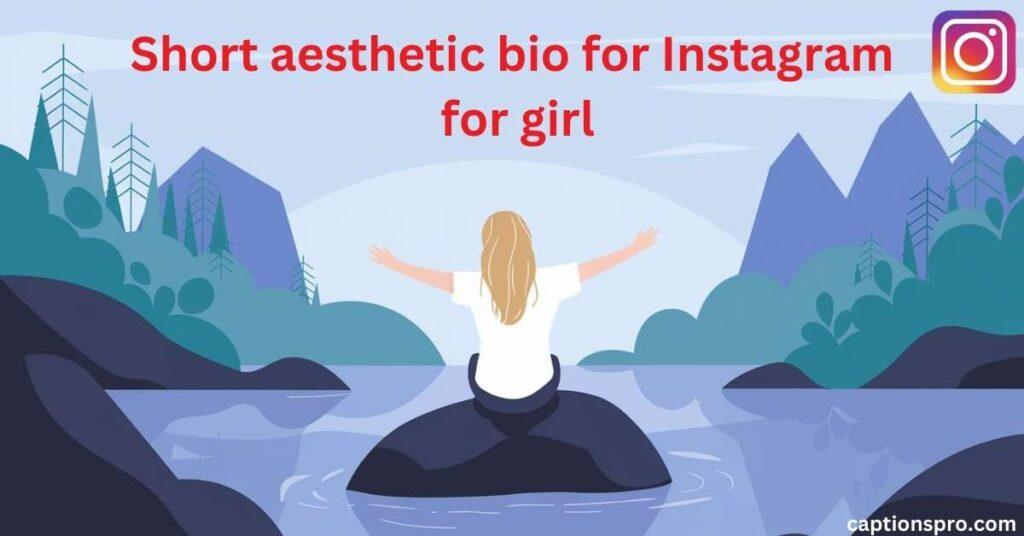 Short aesthetic bio for Instagram for girl