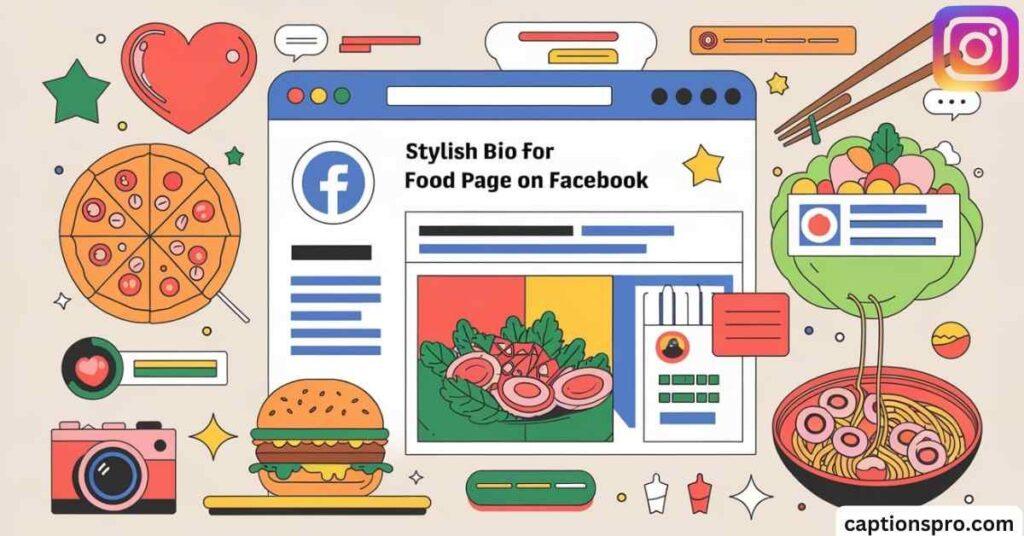 Stylish bio for food page on Facebook