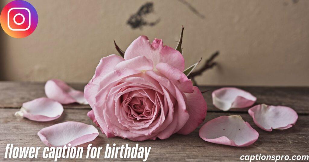 flower caption for birthday
