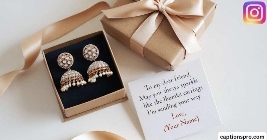 jhumka gift captions for instagram