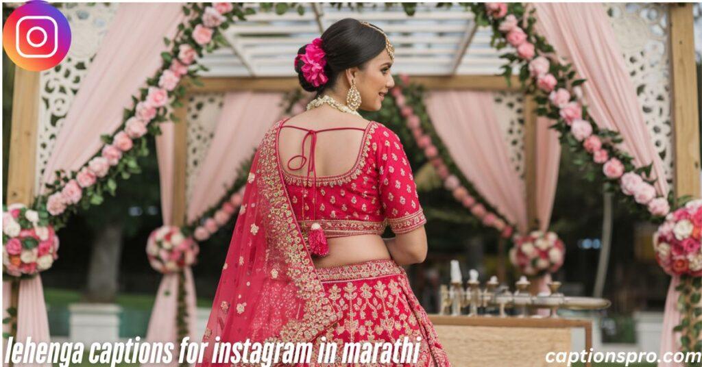 lehenga captions for instagram in marathi