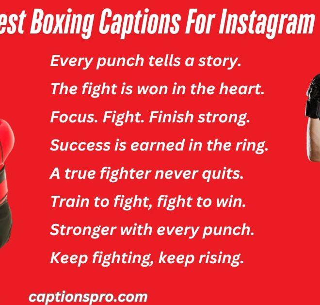 420+ Best Boxing Captions For Instagram 2025 – Captions Pro