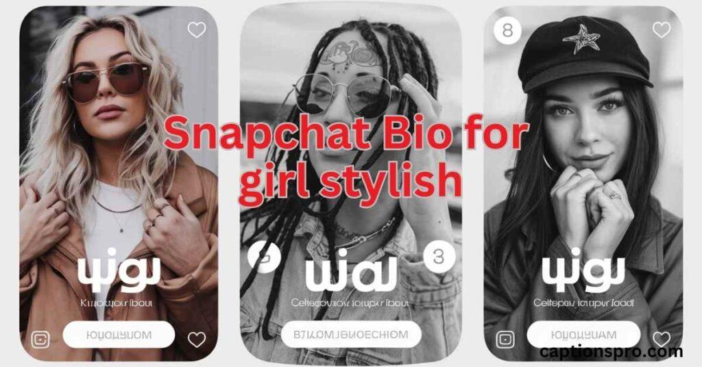 Snapchat Bio for girl stylish