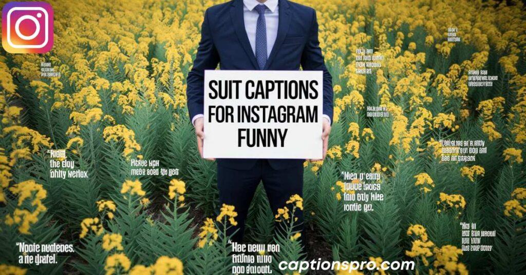 Suit captions for instagram funny