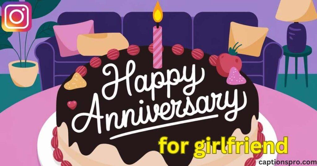 anniversary captions for girlfriend