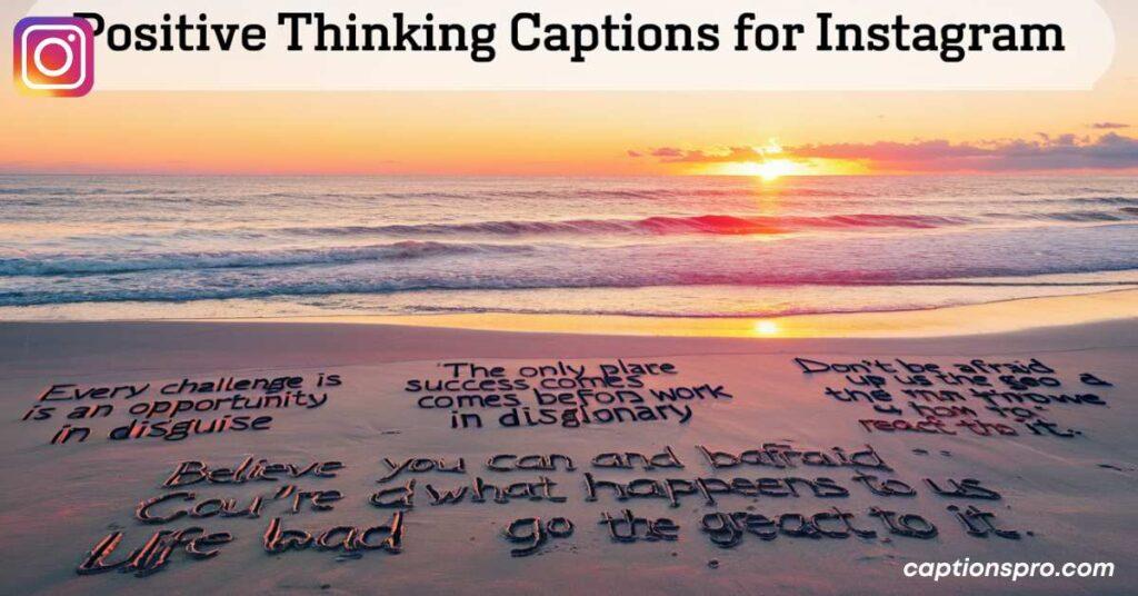 positive thinking captions for instagram