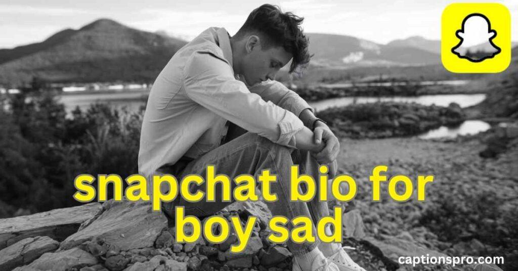 snapchat bio for boy sad