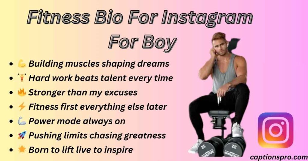 Fitness Bio For Instagram For Boy