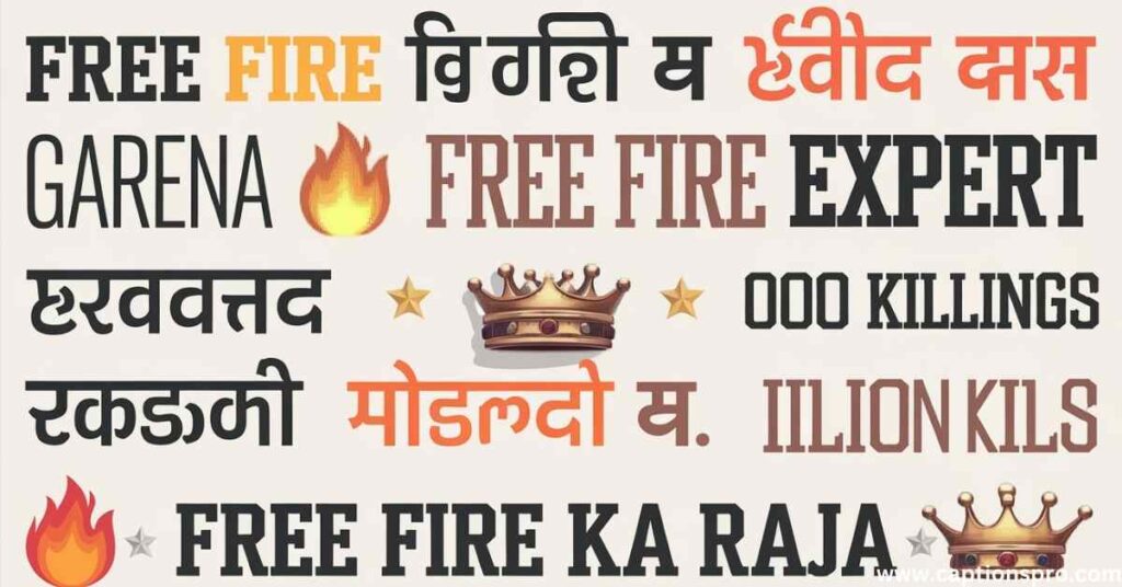 Free fire instagram bio in hindi stylish
