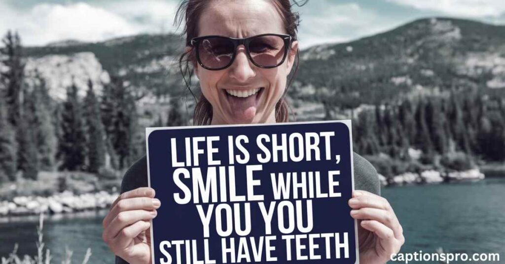 Funny smile captions for Instagram