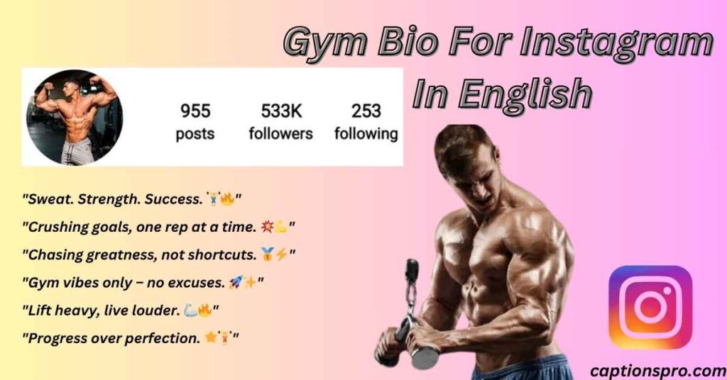 Gym Bio For Instagram In English