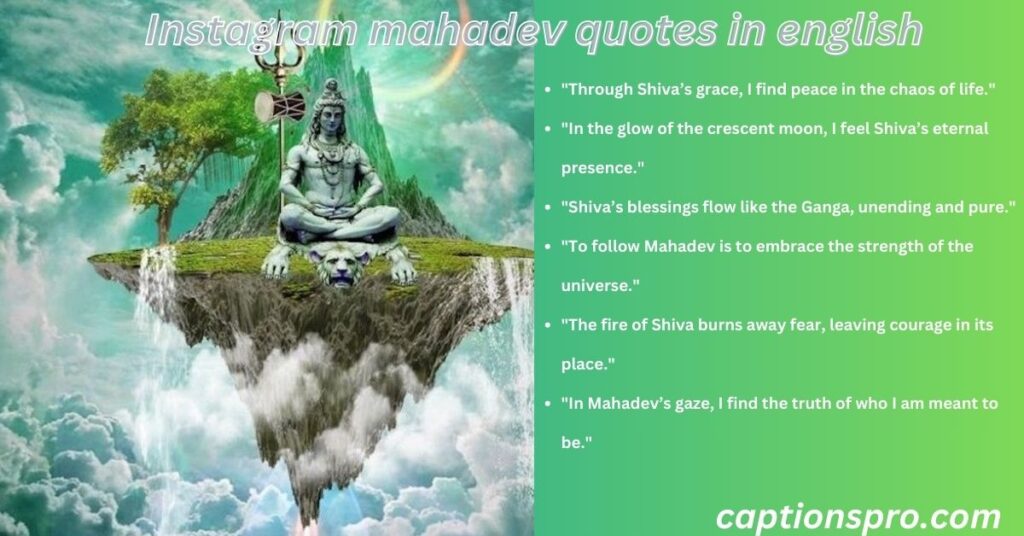 Instagram mahadev quotes in english