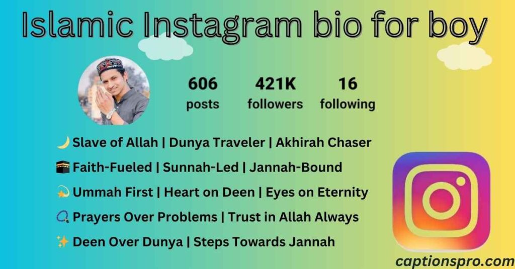 Islamic Instagram bio for boy