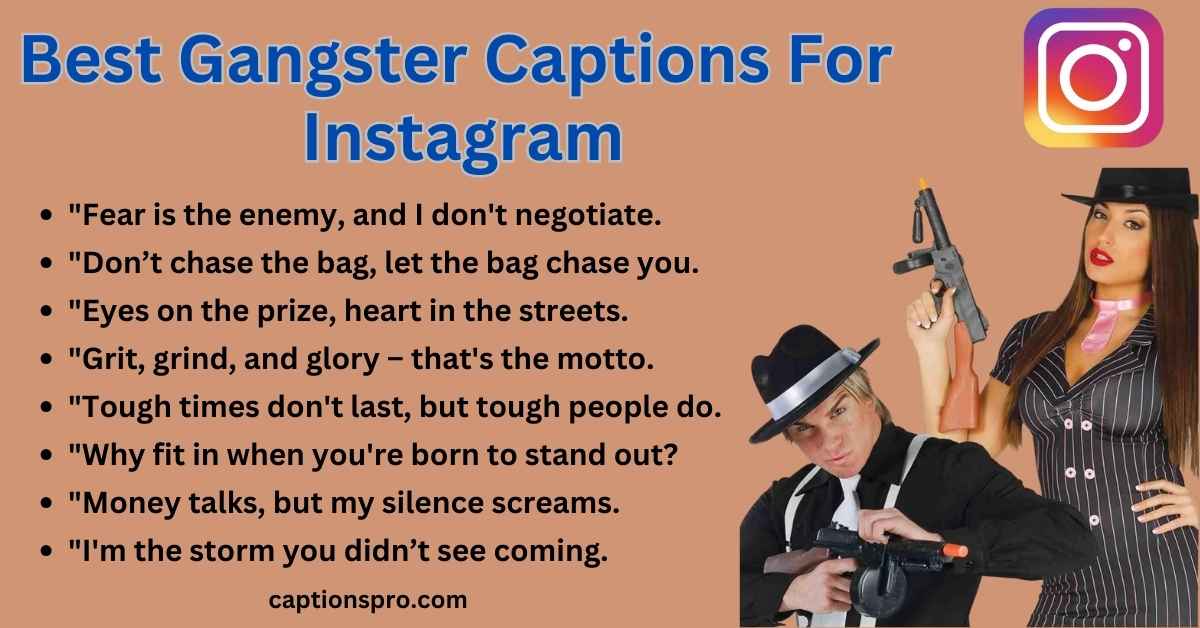 350+ Best Gangster Captions For Instagram 2025 - Captions Pro