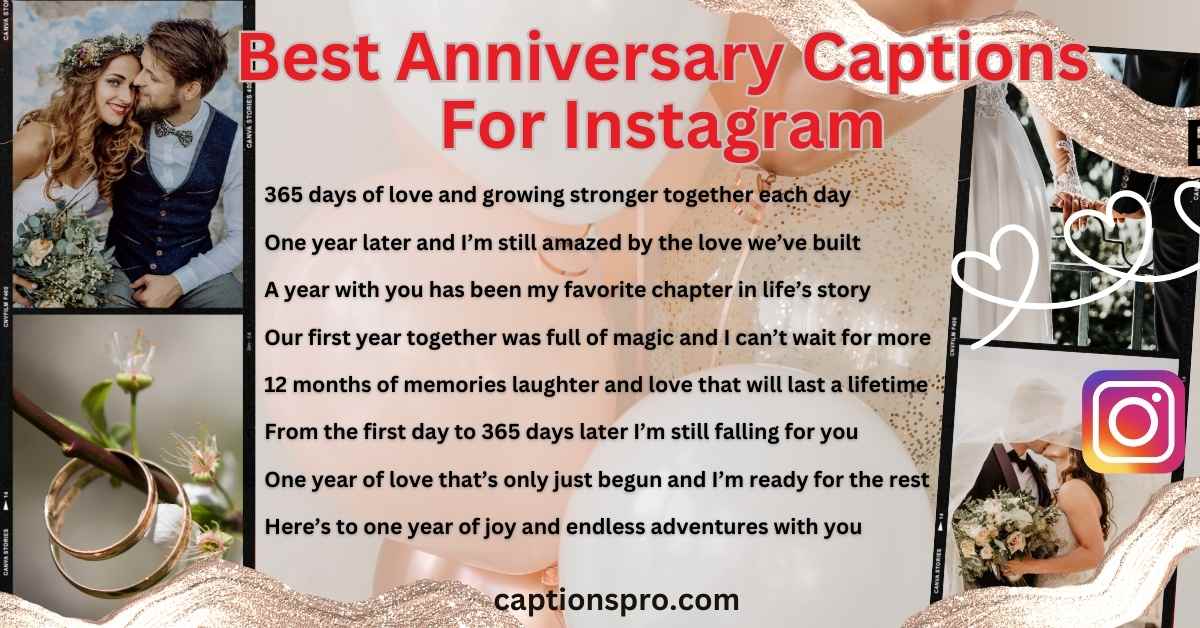 450+ Best Anniversary Captions For Instagram - Captions Pro