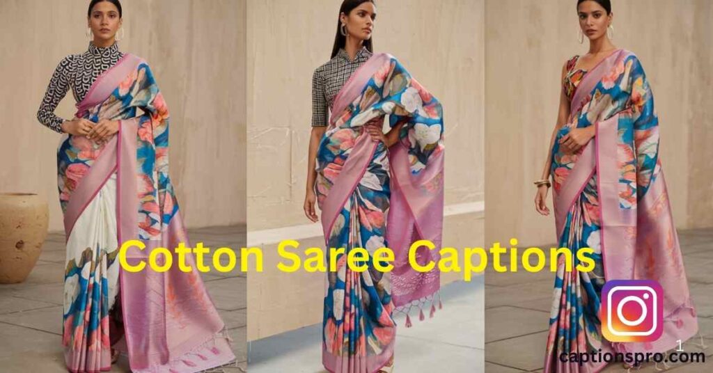 Cotton Saree Captions