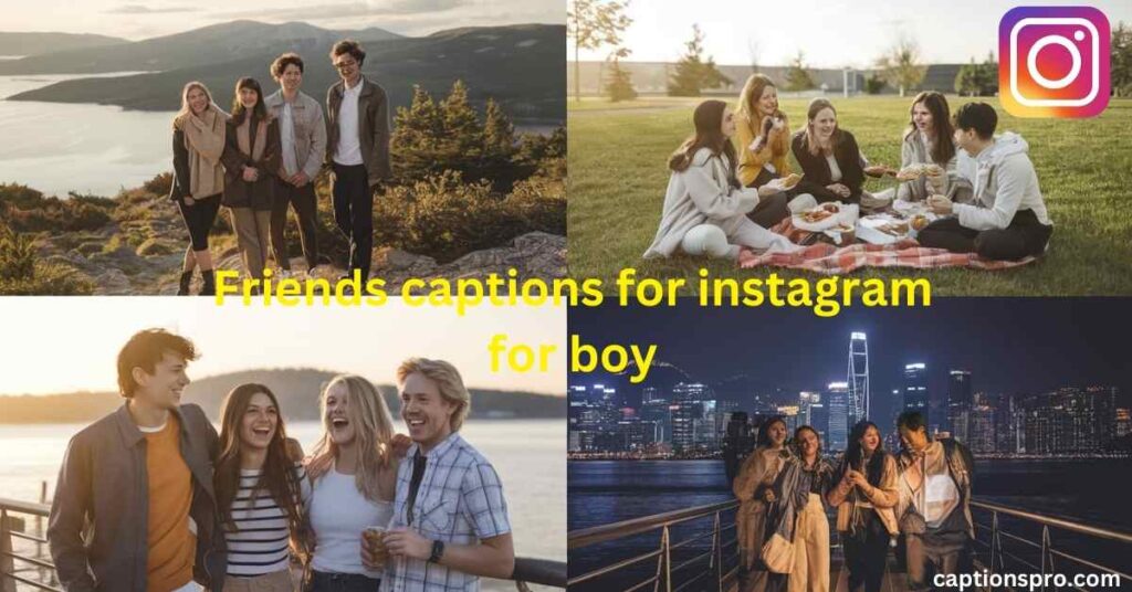 Friends captions for instagram for boy