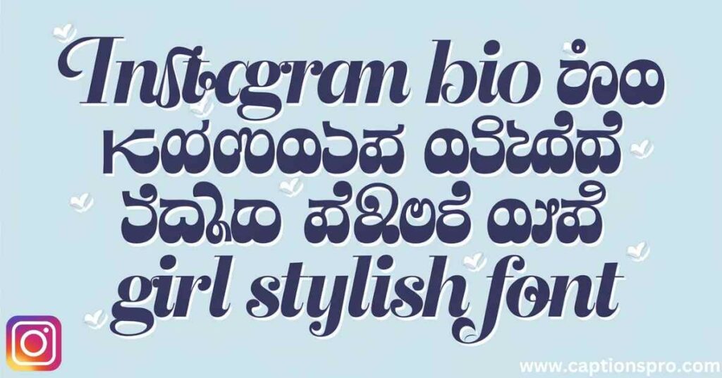 Instagram Bio Kannada Attitude Girl Stylish Font