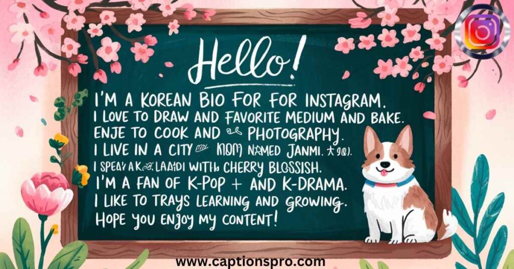 Korean Bio Ideas