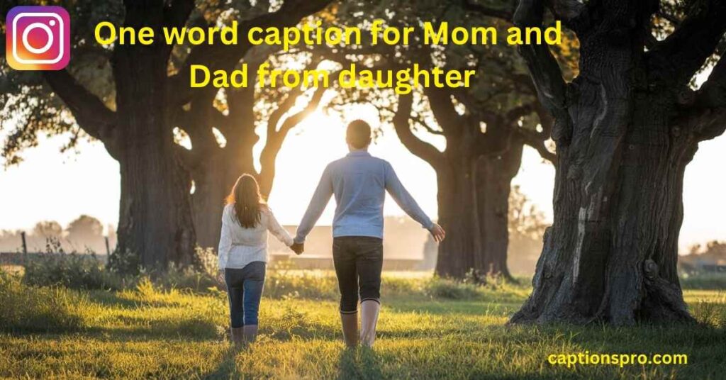 One word caption for Mom and Dad from daughter