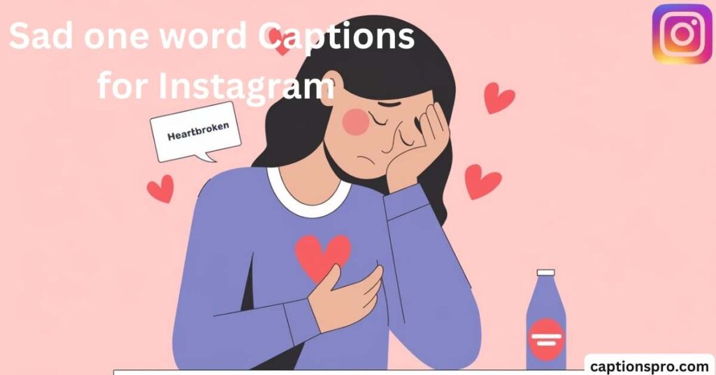 Sad one word Captions for Instagram