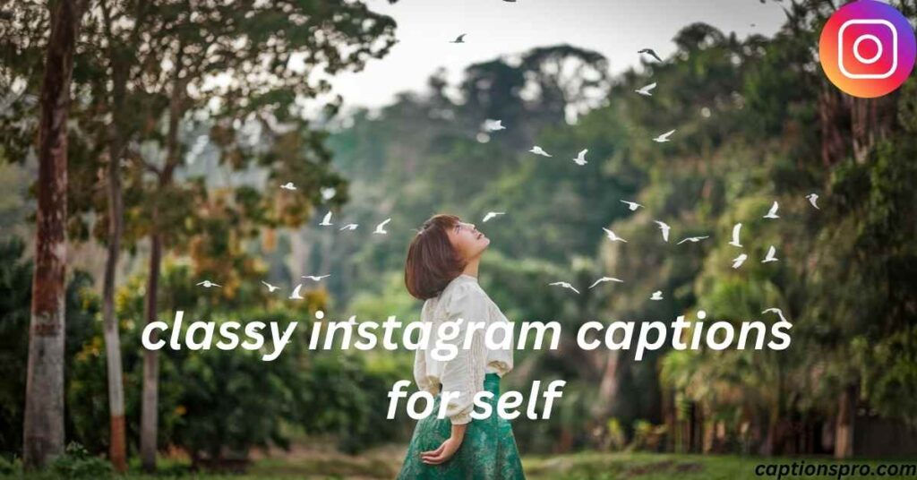 classy instagram captions for self