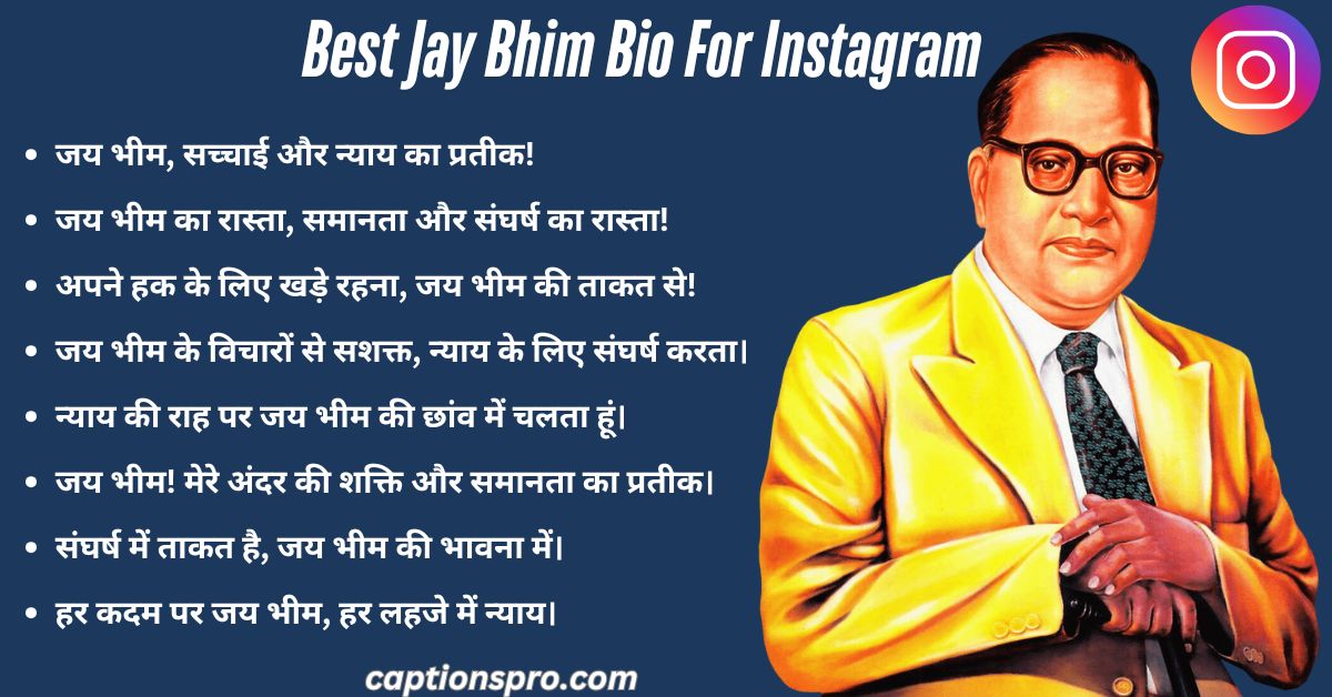 270+ Best Jay Bhim Bio For Instagram 2025 - Captions Pro