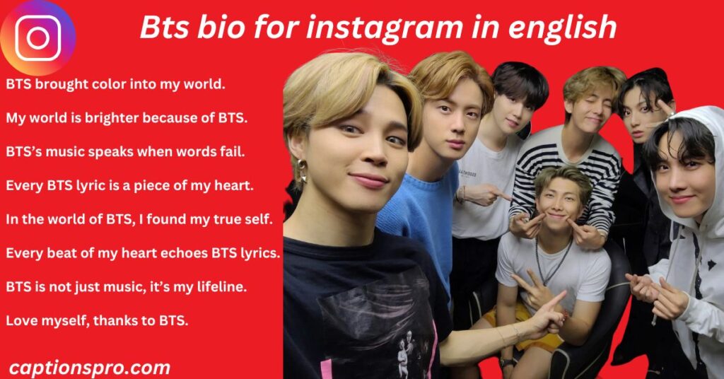 Bts bio for instagram in english