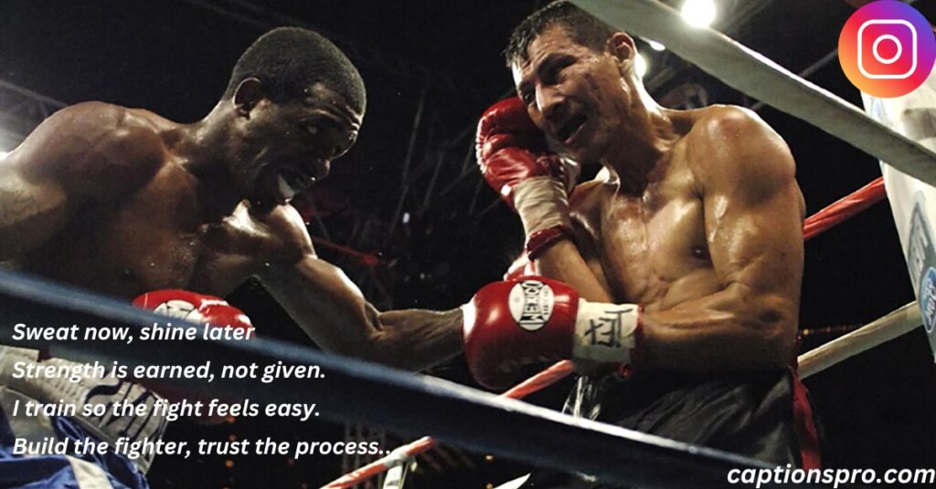 Captions for boxing training