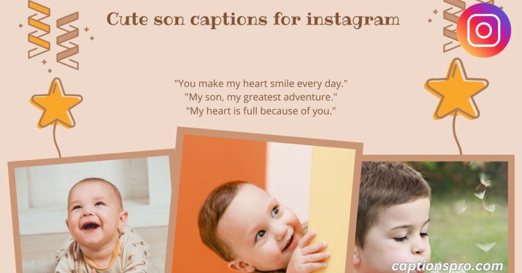 Cute son captions for instagram