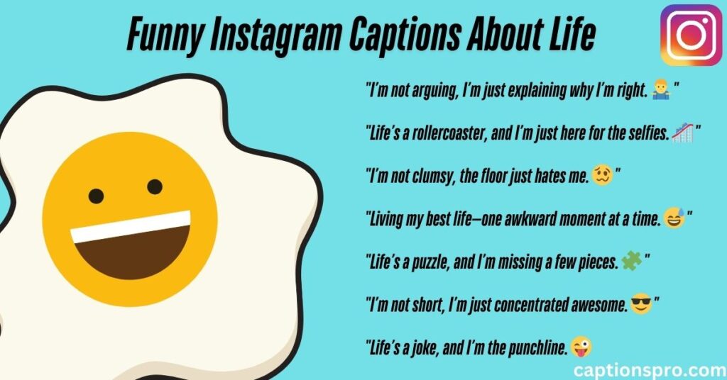 Funny Instagram Captions About Life
