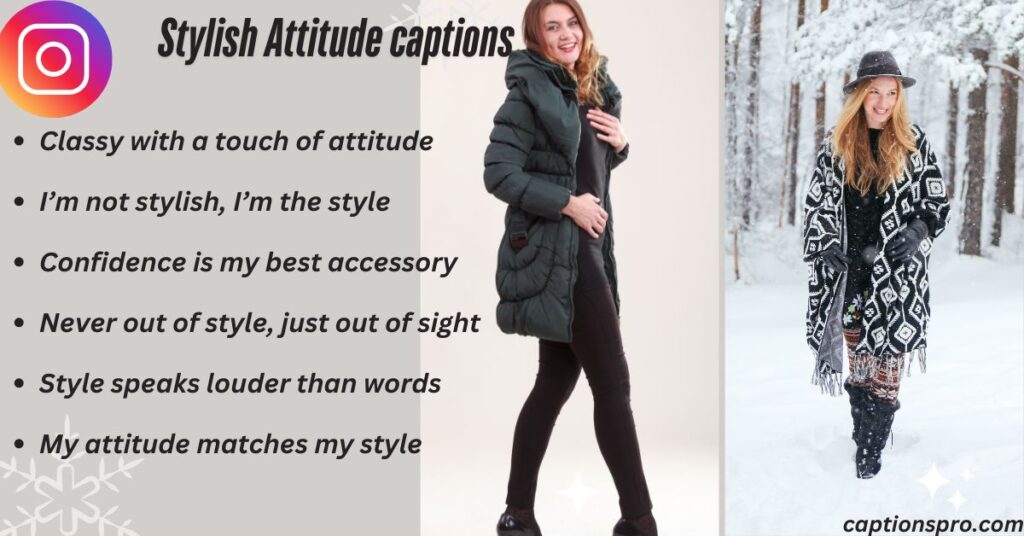 Stylish Attitude captions