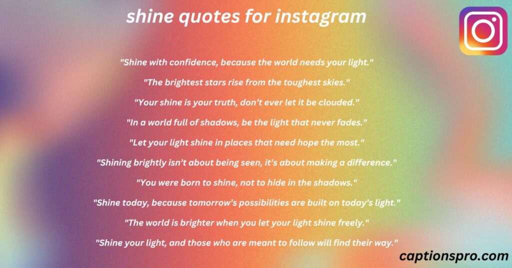 shine quotes for instagram