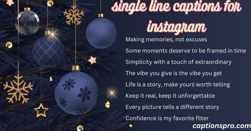 single line captions for instagram